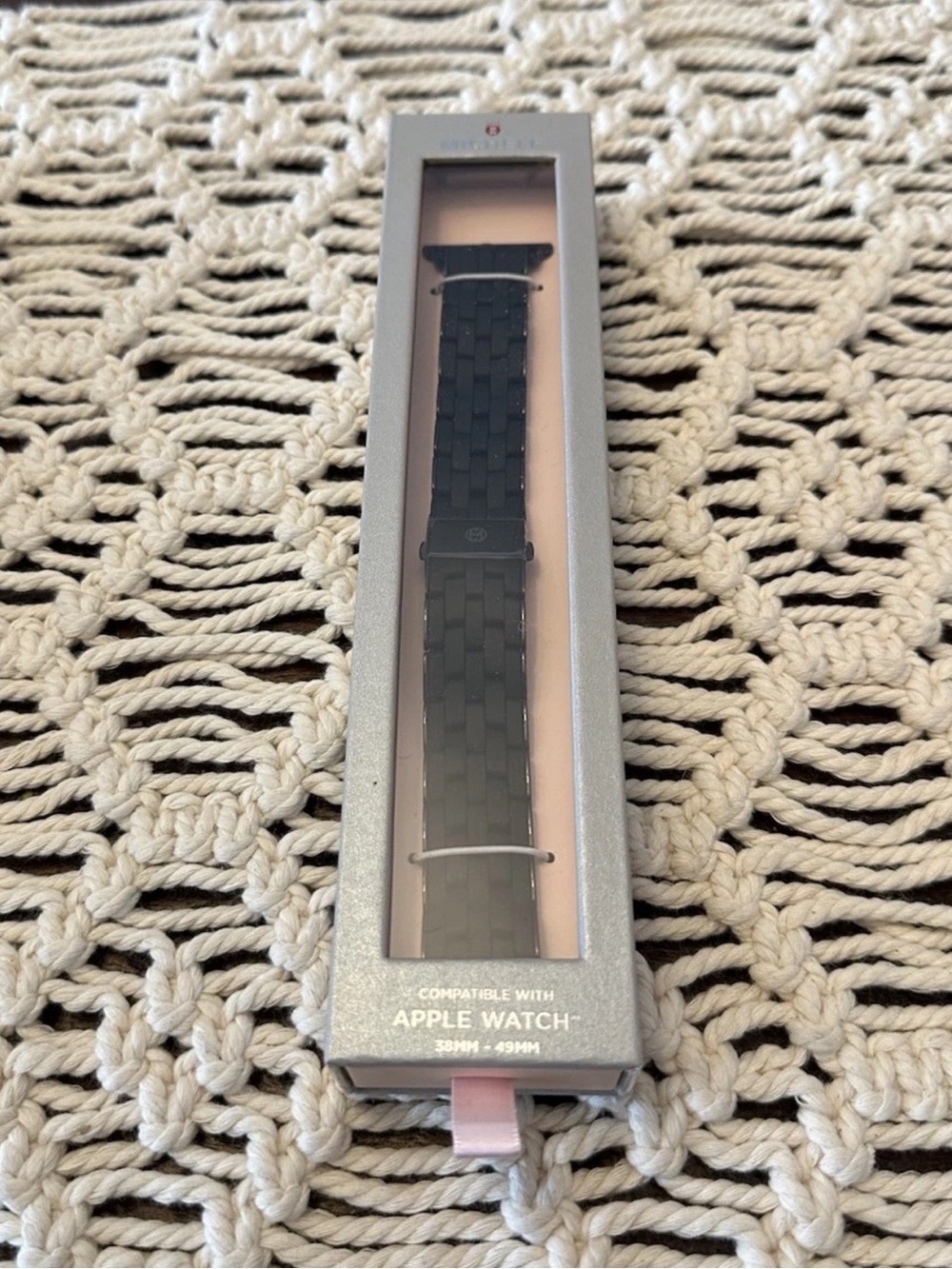 Michele Apple Watchband 38 mm-49 mm - Black/Black - New In Box